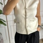 GRETA ΕΚΡΟΥ ΠΛΕΚΤΟ ΓΙΛΕΚΟ ΜΕ ΕΚΡΟΥ ΧΡΥΣΟ ΣΙΡΙΤΙ