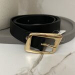 ΖΩΝΗ ECO LEATHER ΜΑΥΡΗ ΜΕ ΧΡΥΣΗ ΜΙΝΙΜΑΛ ΑΓΚΡΑΦΑ