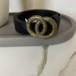 ΖΩΝΗ ECO LEATHER ΜΑΥΡΗ ΜΕ ΧΡΥΣΗ ΣΚΑΛΙΣΤΗ ΑΓΚΡΑΦΑ