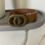 ΖΩΝΗ ECO LEATHER ΤΑΜΠΑ ΜΕ ΧΡΥΣΗ ΣΚΑΛΙΣΤΗ ΑΓΚΡΑΦΑ