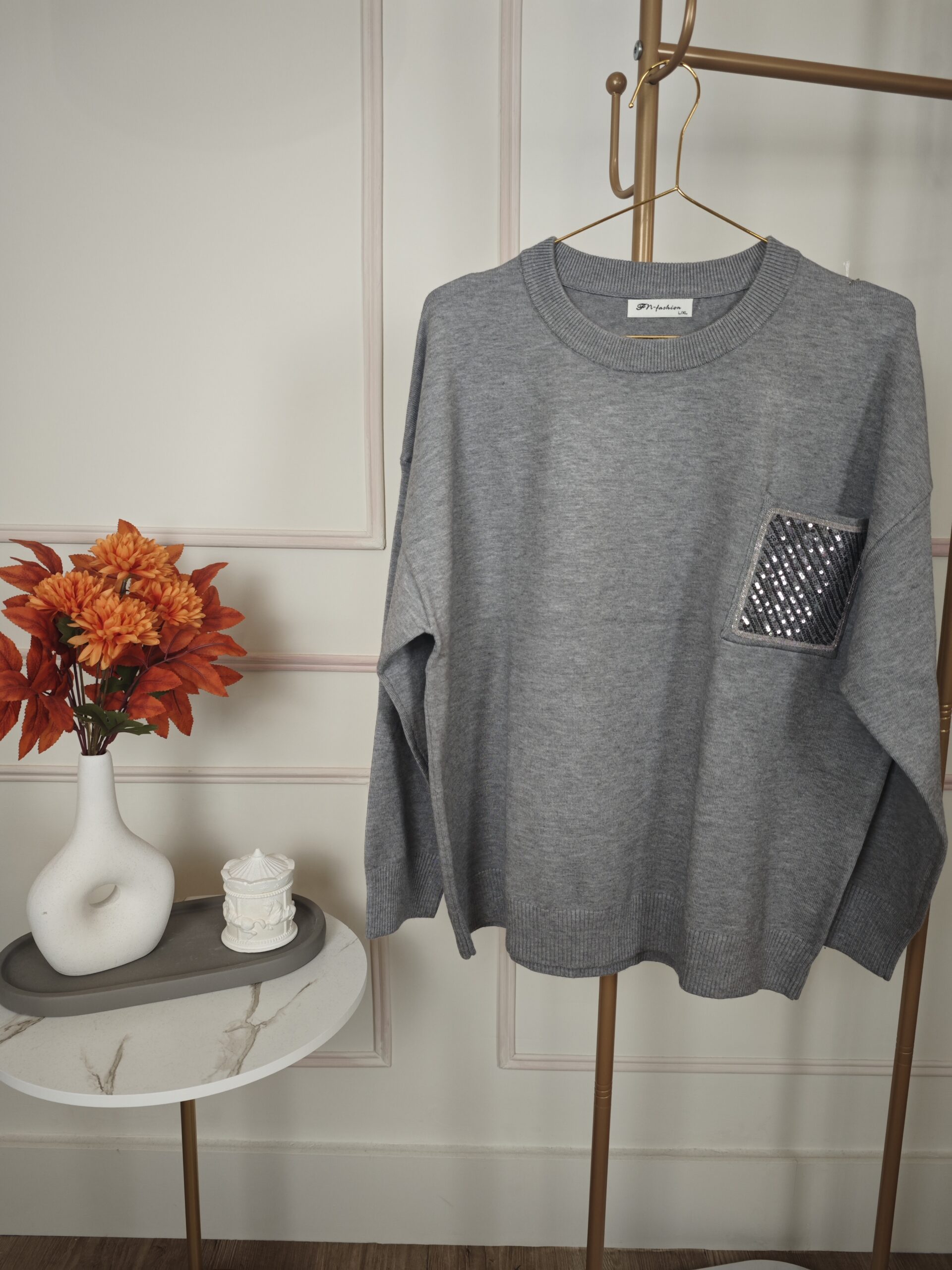 IMG_20251025_165928 SPARK ΜΠΛΟΥΖΑ ΠΛΕΚΤΗ ΓΚΡΙ - Image 1