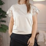 AURELIA ΜΠΛΟΥΖΑ ΜΕ ΜΑΝΙΚΙ ΔΑΝΤΕΛΑ ΜΠΕΖ