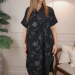 SYLVIA ΜΙΝΤΙ ΦΟΡΕΜΑ ΜΑΥΡΟ ΜΕ ΚΕΝΤΗΜΑΤΑ